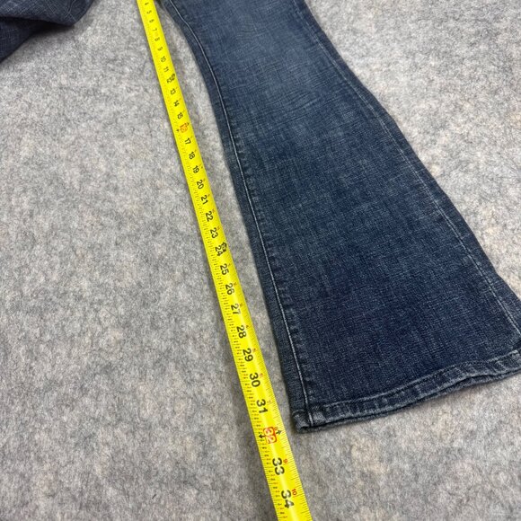 VTG Bebe Charlotte Star Flare Jeans Y2K Rhinestone Size 27 Dark Wash Low Rise - Picture 5 of 13
